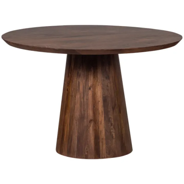 Limit eetkamertafel rond mango hout walnoot Ø130 cm WOOOD